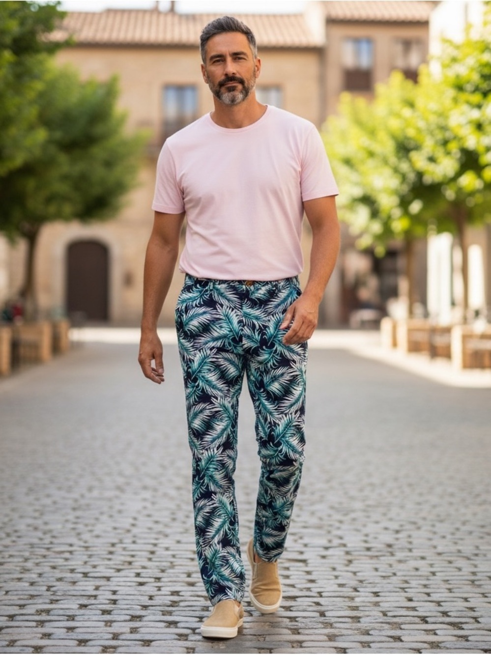 NWT Club Room Classic Palm Leaf Chino Pants 38x30